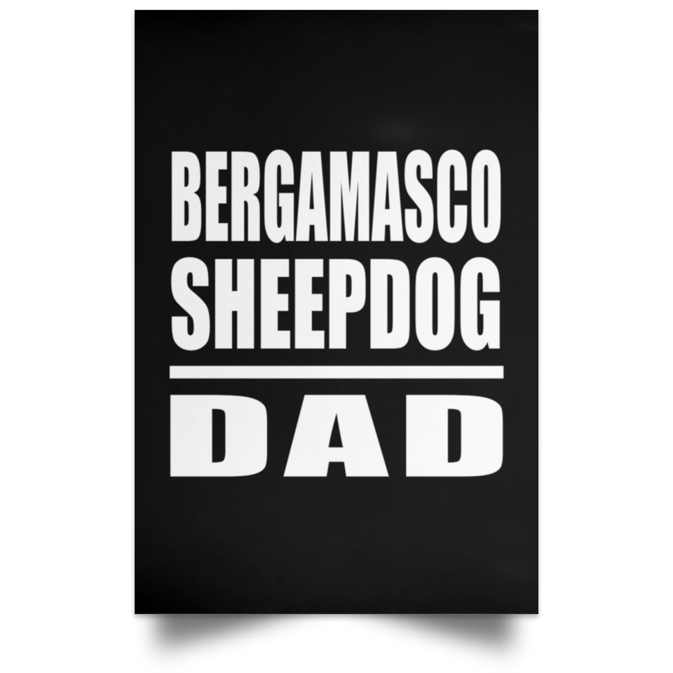 Bergamasco Sheepdog Dad - Poster Portrait