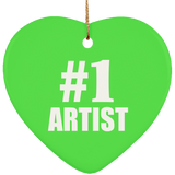 Number One #1 Artist - Heart Ornament