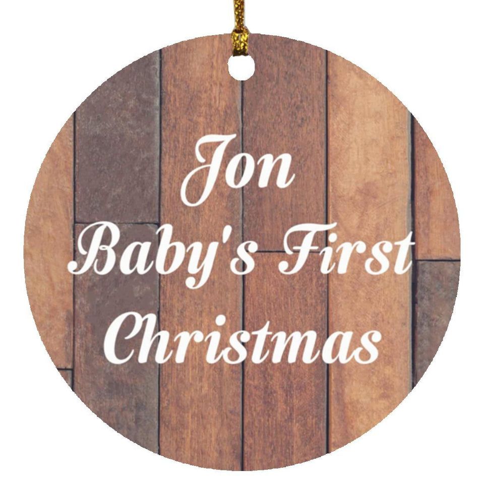 Jon Baby's First Christmas - Circle Ornament E