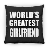 World's Greatest Girlfriend - Throw Pillow Black