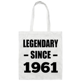 63rd Birthday Legendary Since 1961 - Tote Bag White