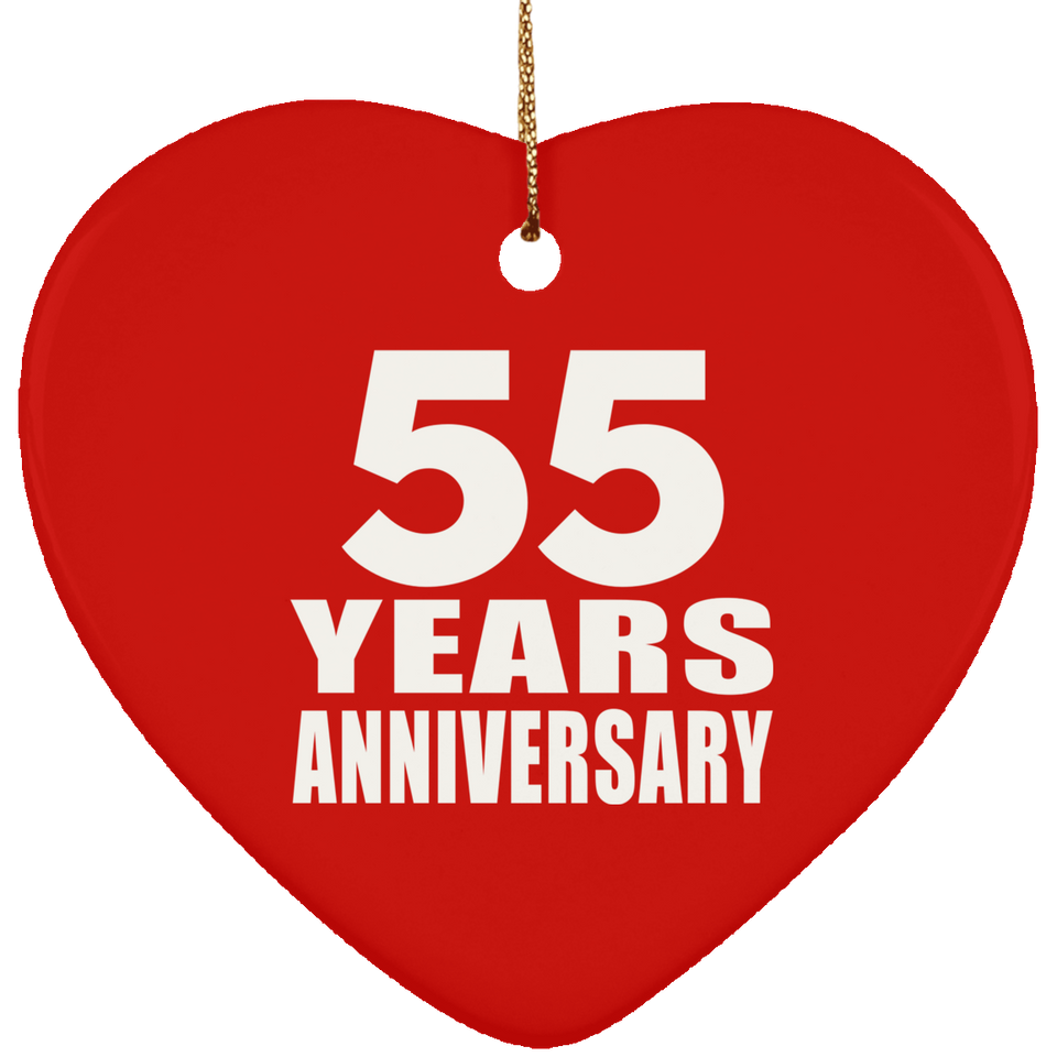 55th Anniversary 55 Years - Heart Ornament