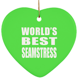 World's Best Seamstress - Heart Ornament