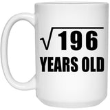 14th Birthday Square Root of 196 Years Old - 15oz Coffee Mug