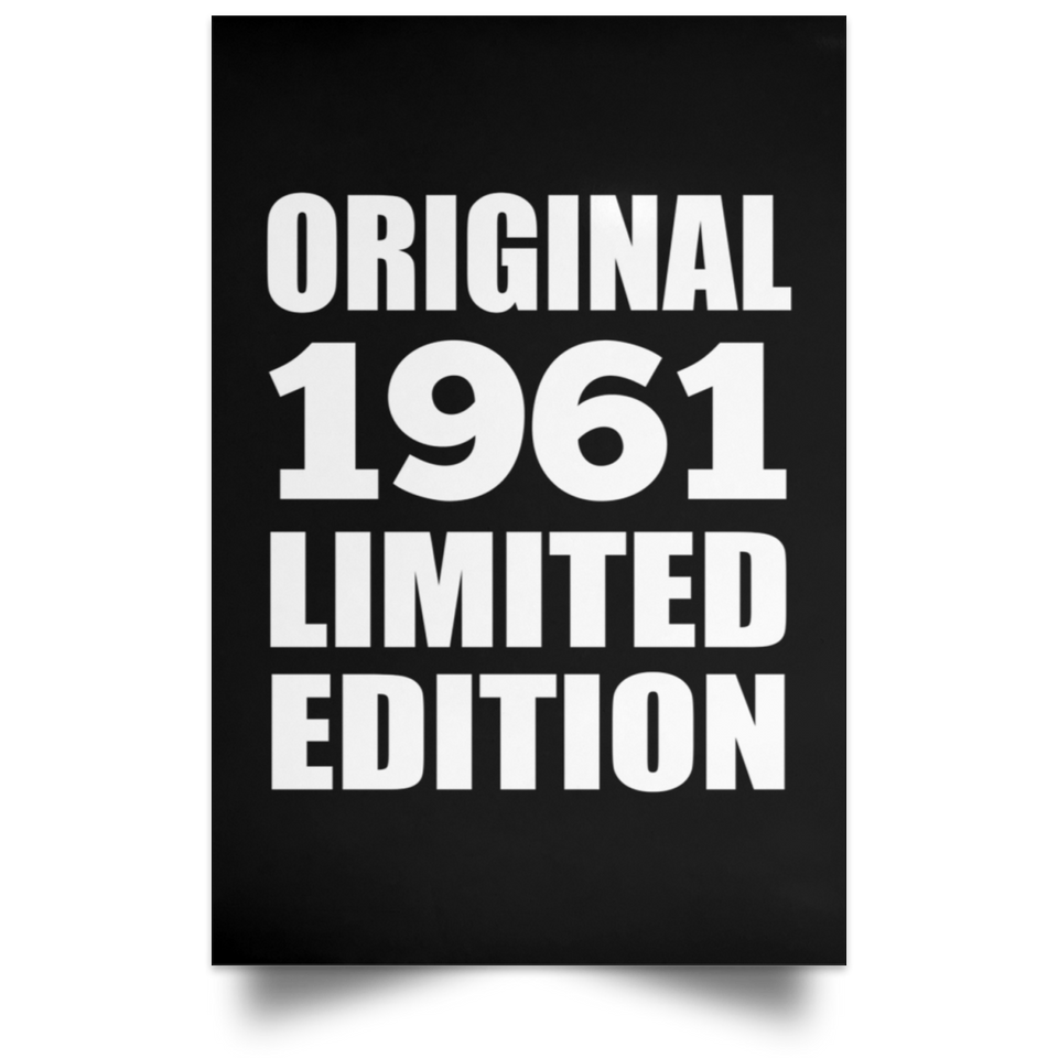 63rd Birthday Original 1961 Limited Edition - Poster Portrait