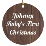 Johnny Baby's First Christmas - Circle Ornament D