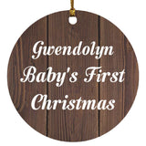 Gwendolyn Baby's First Christmas - Circle Ornament D