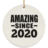 4th Birthday Amazing Since 2020 - Circle Ornament