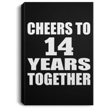 14th Anniversary Cheers To 14 Years Together - Canvas Portrait