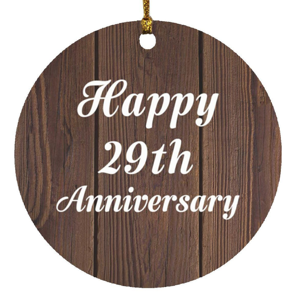 Happy 29th Anniversary - Circle Ornament D