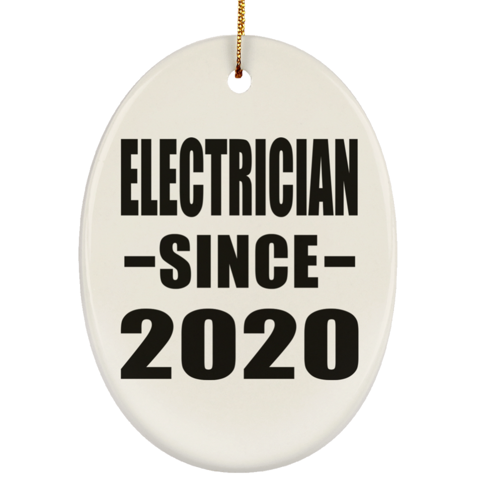 Electrician Since 2020 - Oval Ornament