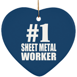 Number One #1 Sheet Metal Worker - Heart Ornament