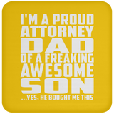 Proud Attorney Dad Of Awesome Son - Drink Coaster