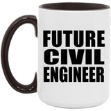 Future Civil Engineer - 15oz Accent Mug Black
