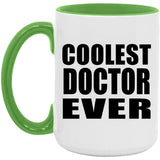 Coolest Doctor Ever - 15oz Accent Mug Green