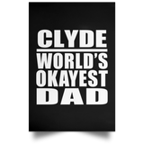 Clyde World's Okayest Dad - Poster Portrait