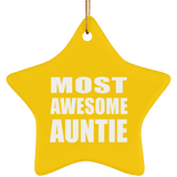 Most Awesome Auntie - Star Ornament