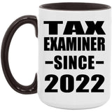 Tax Examiner Since 2022 - 15oz Accent Mug Black