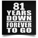 81st Anniversary 81 Years Down Forever to Go - Poster Square