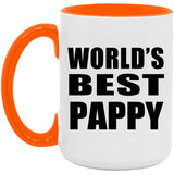 World's Best Pappy - 15oz Accent Mug Orange