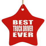 Best Truck Driver Ever - Star Ornament