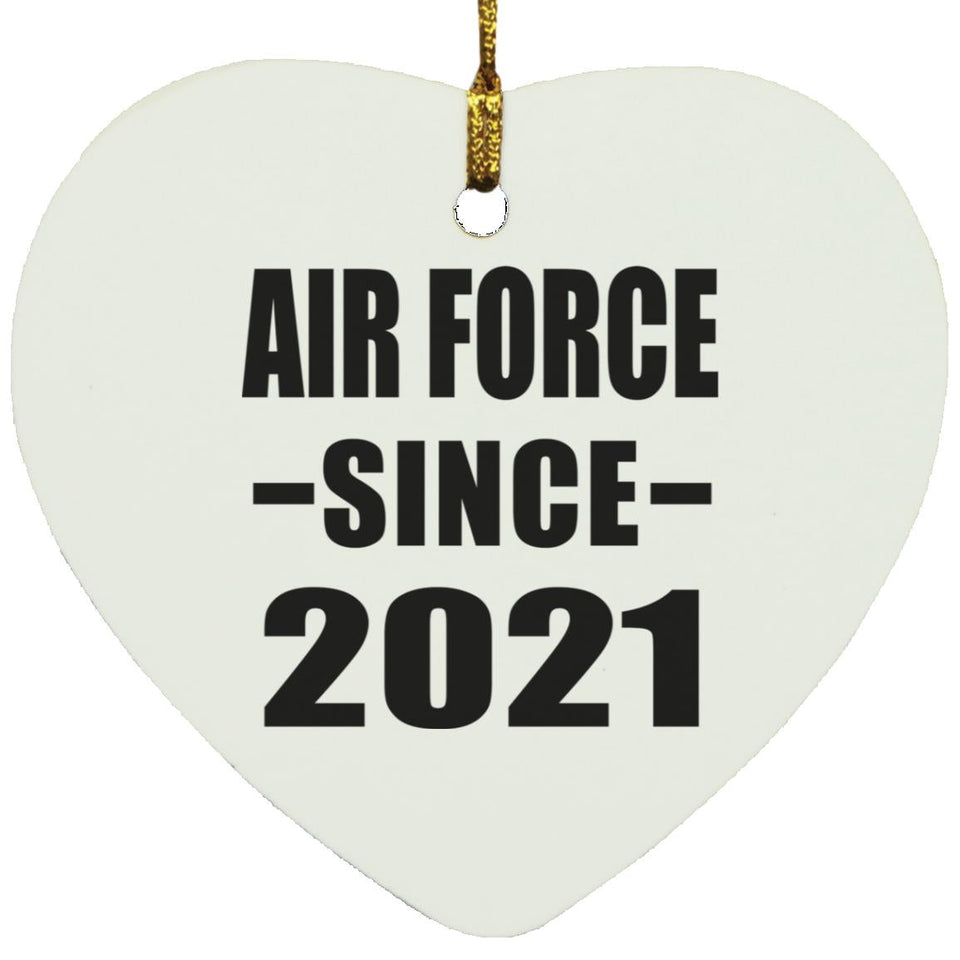 Air Force Since 2021 - Heart Ornament