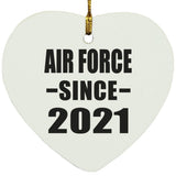 Air Force Since 2021 - Heart Ornament