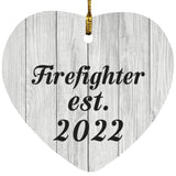 Firefighter Established Est. 2022 - Heart Ornament F