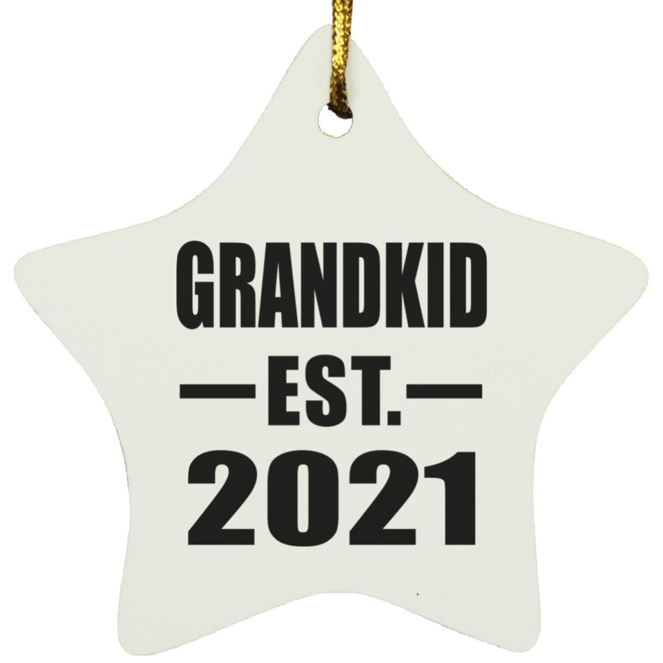 Grandkid Established EST. 2021 - Star Ornament