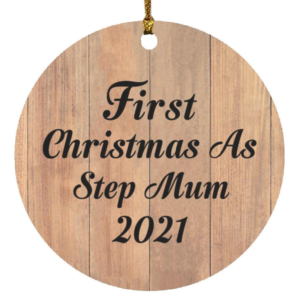First Christmas As Step Mum 2021 - Circle Ornament C