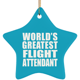 World's Greatest Flight Attendant - Star Ornament