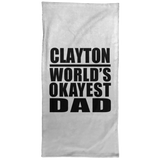 Clayton World's Okayest Dad - Hand Towel
