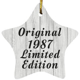 37th Birthday Original 1987 Limited Edition - Star Ornament F