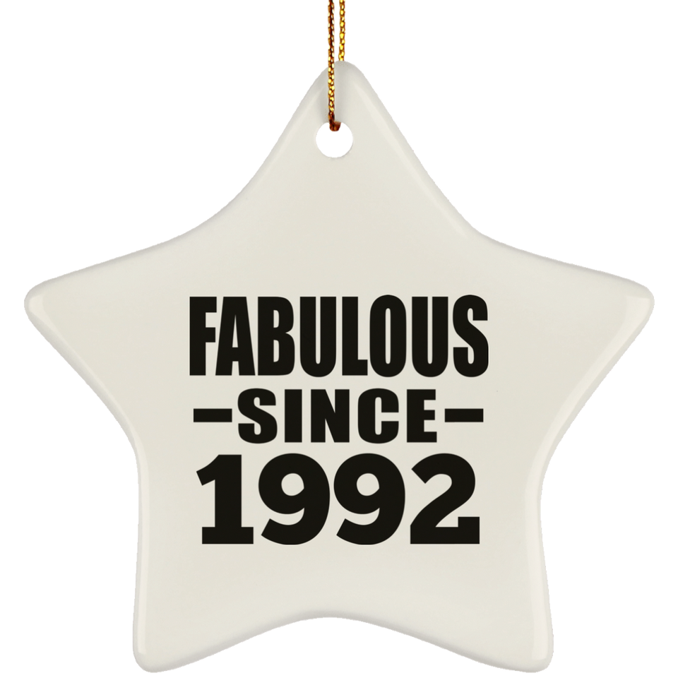 32nd Birthday Fabulous Since 1992 - Star Ornament