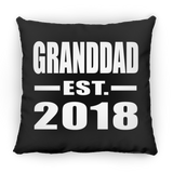 Granddad Established EST. 2018 - Throw Pillow Black