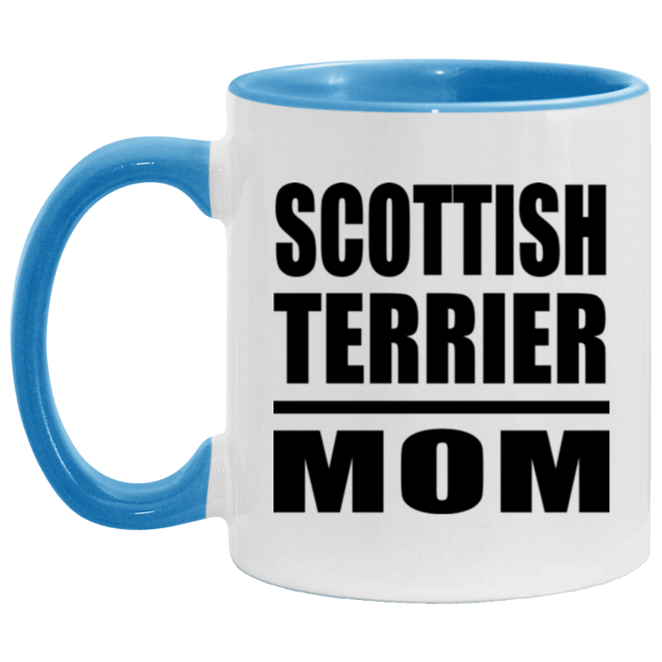 Scottish Terrier Mom - 11oz Accent Mug Blue