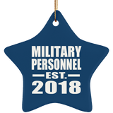 Military Personnel Established EST. 2018 - Star Ornament