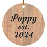 Poppy Established EST. 2024 - Circle Ornament C