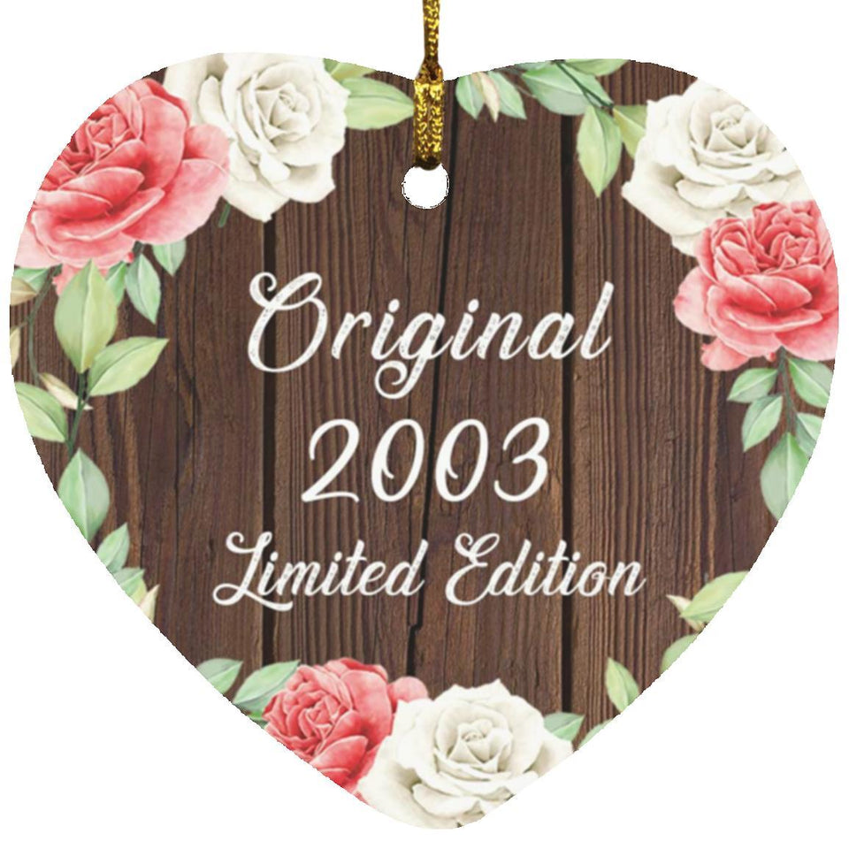 21st Birthday Original 2003 Limited Edition - Heart Ornament A