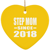 Step Mom Since 2018 - Heart Ornament