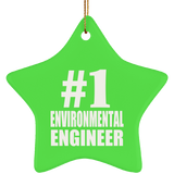 Number One #1 Environmental Engineer - Star Ornament