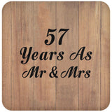 57 Years As Mr & Mrs - Drink Coaster C
