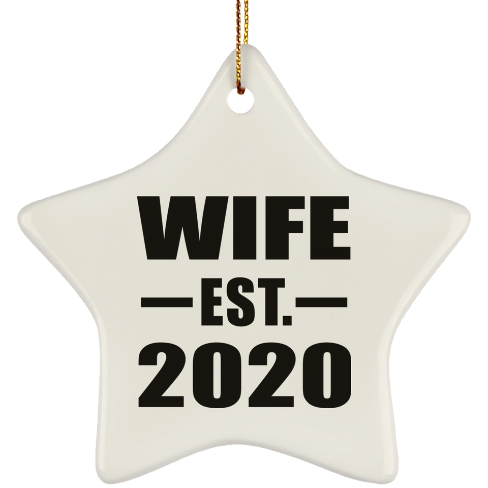 Wife Established EST. 2020 - Star Ornament