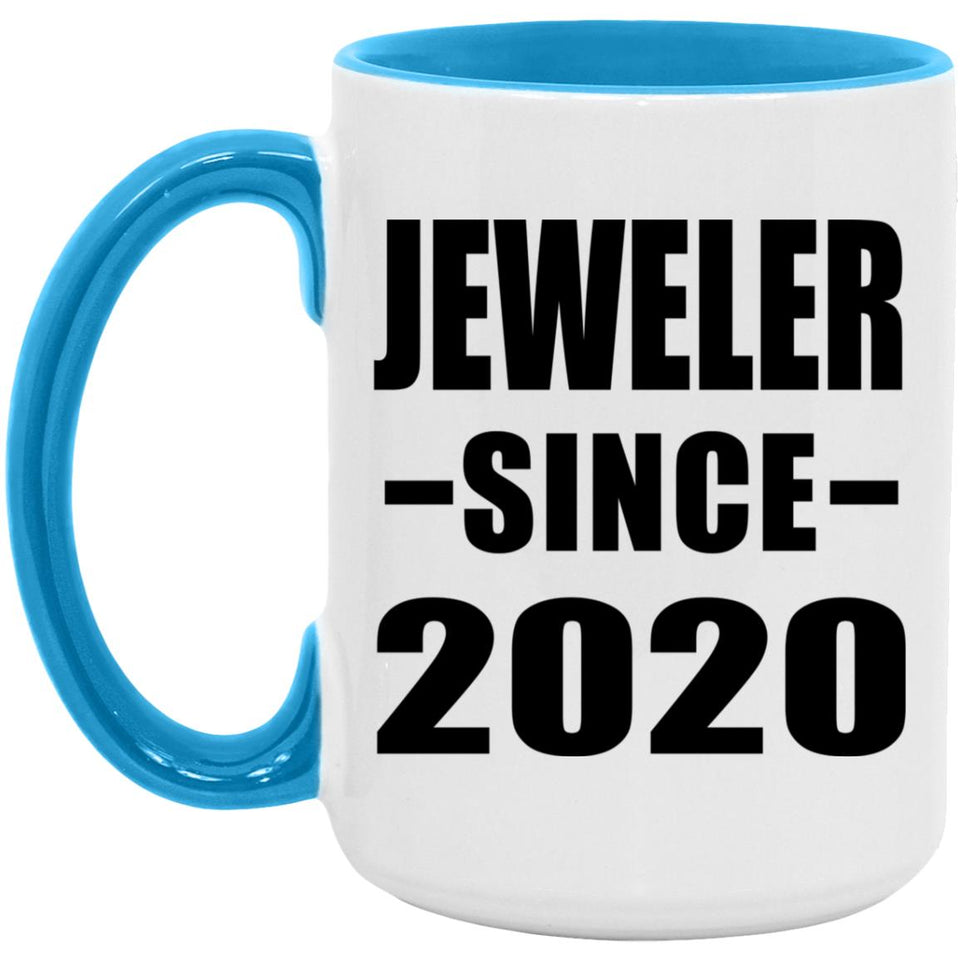 Jeweler Since 2020 - 15oz Accent Mug Blue