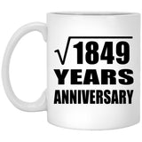 43rd Anniversary Square Root of 1849 Years Anniversary - 11oz Coffee Mug