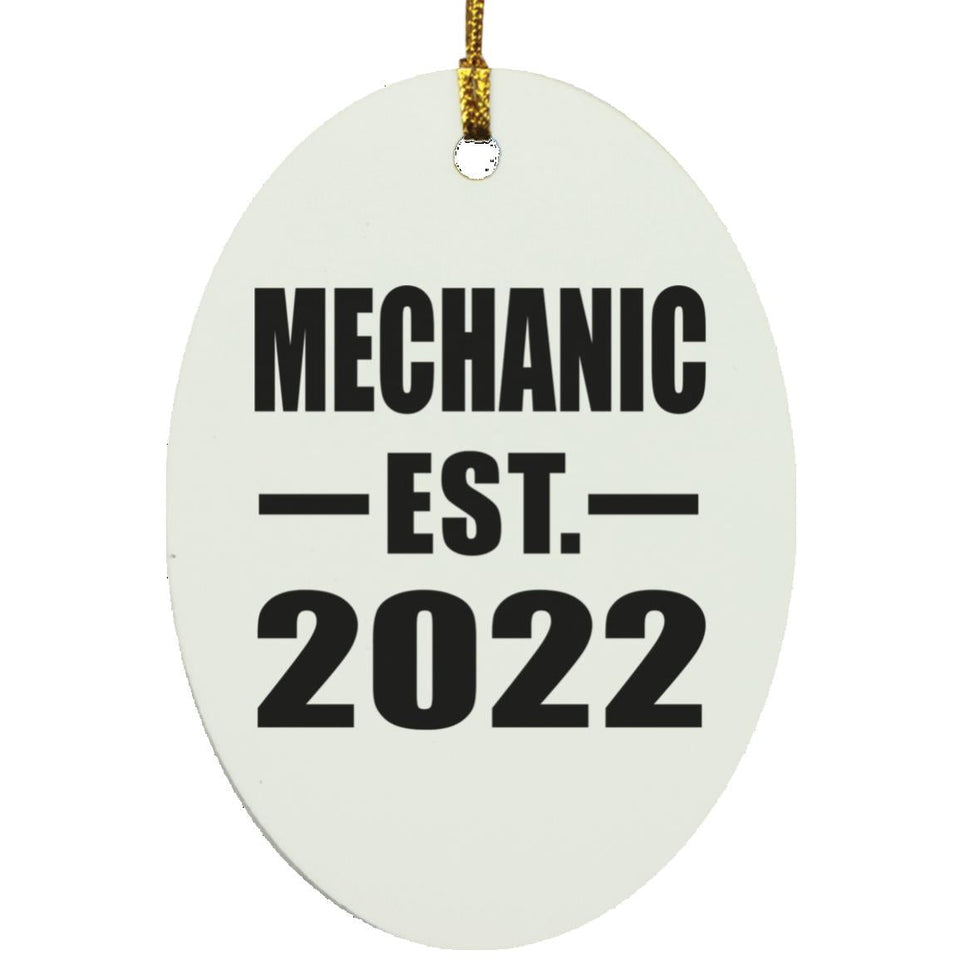 Mechanic Established EST. 2022 - Oval Ornament