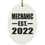 Mechanic Established EST. 2022 - Oval Ornament