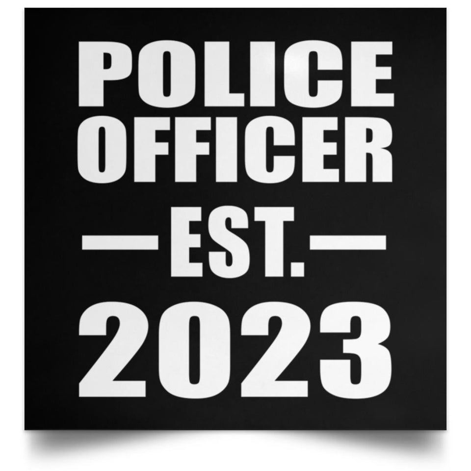 Police Officer Established EST. 2023 - Poster Square
