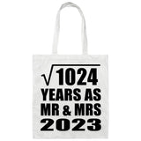32nd Anniversary Square Root of 1024 Years As Mr & Mrs 2023 - Tote Bag White