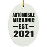 Automobile Mechanic Established EST. 2021 - Oval Ornament